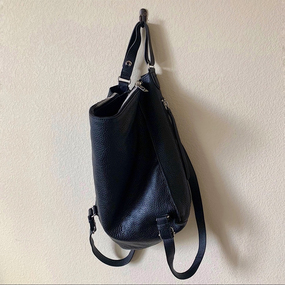 Margot Black Leather Backpack